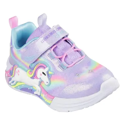 (4 UK Child, Lavender/Multicoloured) Skechers Girls Chaser Unicorn Trainers