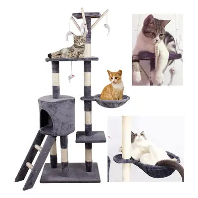 Cat Tree Cat Scratch Posts Multi-Level Stable Climbing Tower Trees Play House for Kitty Kitten