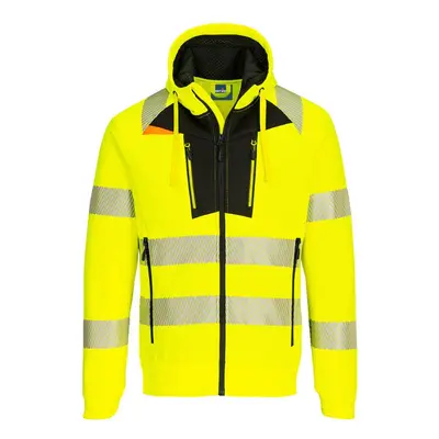 (S, Yellow/Black) Portwest Mens DX4 Hi-Vis Hoodie