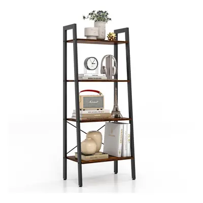 4-Tier Bookshelf Industrial Home Display Shelf Plant Flower Stand