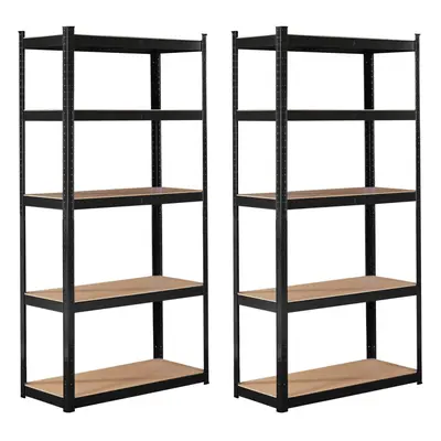 AREBOS Heavy Duty Shelving Set of | x x cm | Black | Shelves | Workshop Shelving Storage Shelvin