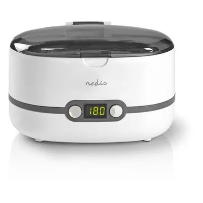 Nedis 600ml Ultrasonic Cleaner Ultra Sonic Bath Jewellery Cleaning Tank with Digital Timer