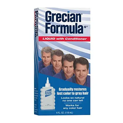 Grecian Formula Hair Color with Conditioner for Men, Liquid, Ounce