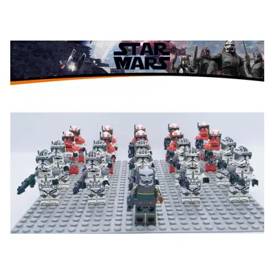 (Star Wars-10) 21PCS Star Wars 501st Clone Troopers Rex Minifigures Kids Toy Set Fit Lego (Exclu