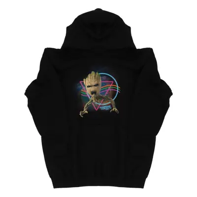 (12-13 Years, Black) Marvel Boys Guardians Of The Galaxy Neon Groot Hoodie