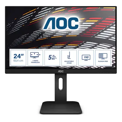 60,5cm/24'' (1920x1080) AOC 24P1 IPS 16:9 USB 5ms VGA HDMI DisplayPort Speaker FULL HD Black