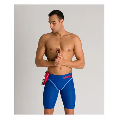 (28) Arena Race Men's Swimming Jammer Powerskin Carbon Core FX Shorts in Ocean Blue