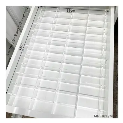 (AR-ST01 - 42cm) ANON DIY Drawer Divider Set For ALEX And Drawers,Acrylic Customizable in-Drawer