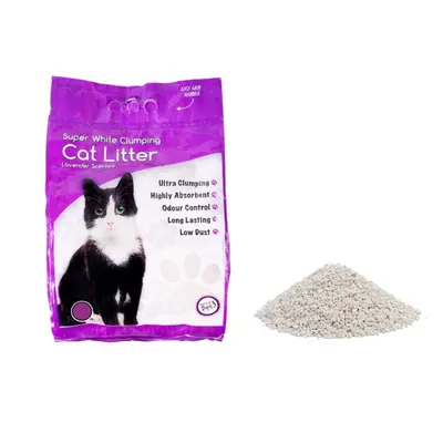 Clumping Cat Litter Lavender Scented Natural Litter Tray Granules 3L