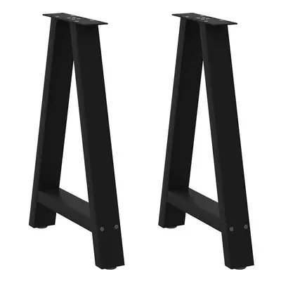 (black, x (72-73) cm) vidaXL Coffee Table Legs A-Shaped Desk Legs Metal Bar Stand DIY pcs Steel