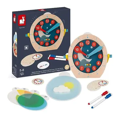 - Essential - Learn The Time - Wooden Early Learning Educational Game - Teaches Numbers and Math