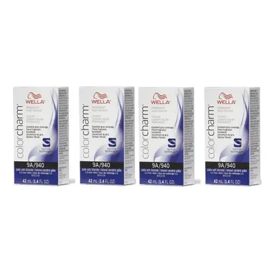 (4Pk 9A Pale Ash Blonde ) Wella Color Charm Permanent Liquid Color | Wella Permanent Hair Dye