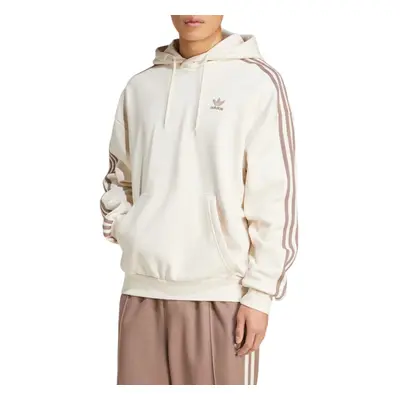 (Cream, L) ADIDAS Original 3-Stripes Mens Hoodie Baggy Fit