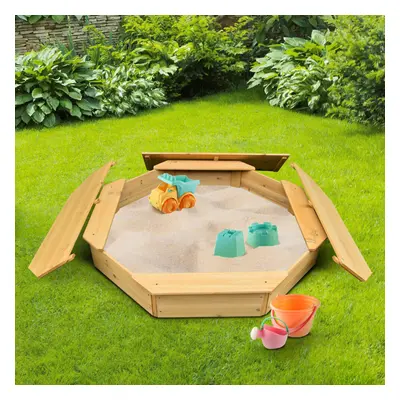 BillyOh Octagonal Wooden Sandpit With Lid