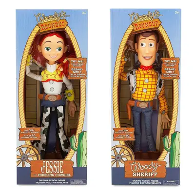 Disney Store Exclusive Toy Story Talking Woody and Jessie Dolls