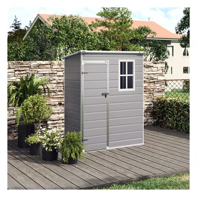 5X3FT Garden Plastic Storage Shed with Lockable Door