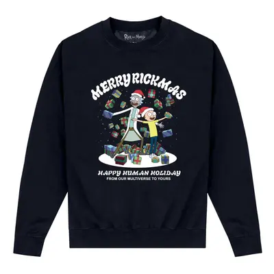 (XXL, Black) Rick And Morty Unisex Adult Christmas Sweatshirt