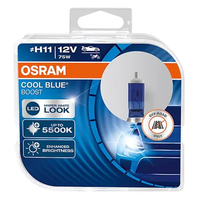 OSRAM COOL BLUE BOOST H11, halogen headlight lamp, 62211CBB-HCB, V passenger car, duobox (2 unit