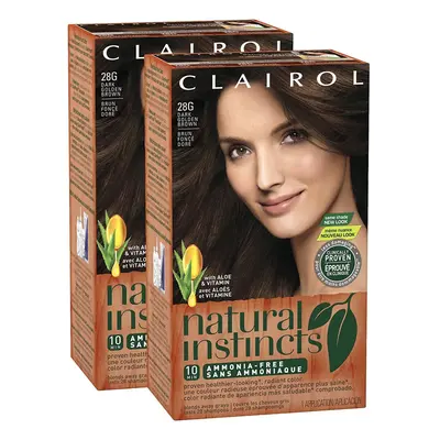 Clairol Natural Instincts 028G Golden Cappuccino Dark Golden Brown pk