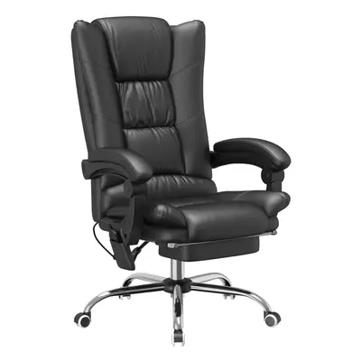 Vinsetto PU Leather Vibration Massage Office Chair with Heat, Black