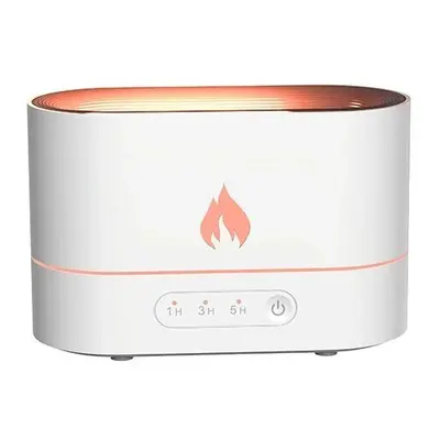 (White) Creative Simulation Flame LED Night Light 3D Flame Aromatherapy Diffuser for Living Room