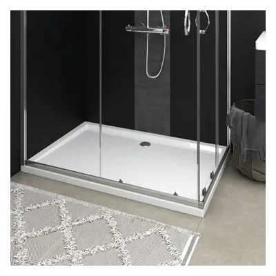 vidaXL Rectangular ABS Shower Base Tray White Bathroom Plumbing Shower Parts