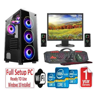 Fast Gaming PC Bundle - i5 8G RAM 1TB GT710 - Lighting Speakers - MIRAGE 6F