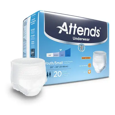 Attends Underwear for Adult Incontinence Care with Quick-Dry Channels Ultimate Absorbency Unisex