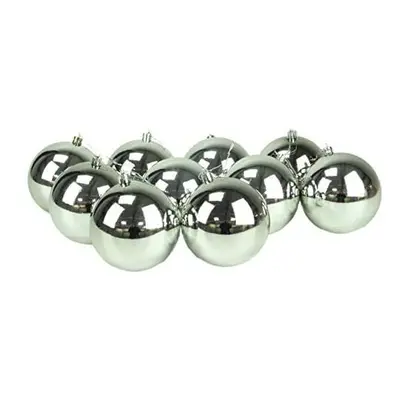 Christmas Concepts Extra Large 100mm Silver Colour Baubles-Christmas or Decoration