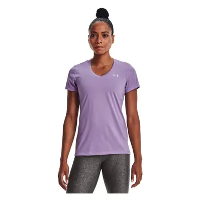 Under Armour Womens Tech V-Neck Short-Sleeve T-Shirt Octane (566)/Met