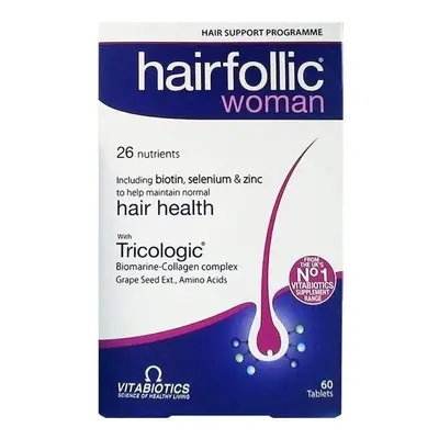 Vitabiotics Hairfollic Women Tablets 60's Supports Skin & Nail Health