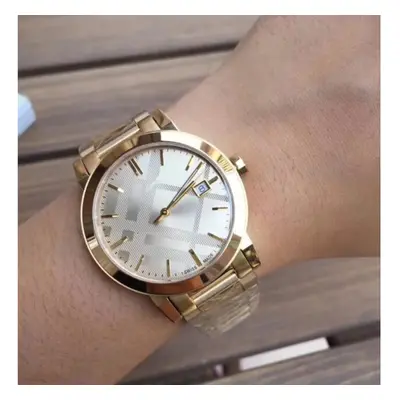 BURBERRY BU9038 UNISEX WATCH GOLD BRACELET & GOLD DIAL WITH GOLD CASE