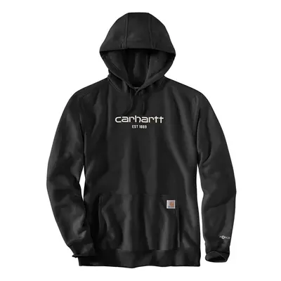 Carhartt Mens Big Tall Force Relaxed Fit Lightweight Logo Graphic Sweatshirt Black