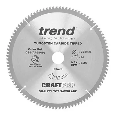 CraftPro TCT Aluminium & Plastic Worktop Sawblade, 260mm Diameter, 30mm Bore, Teeth, 2.8mm Kerf,