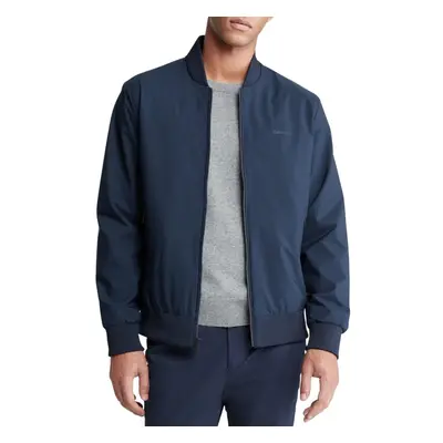 Calvin Klein Men's Matte Logo Zip Bomber Jacket Sky Captain Small