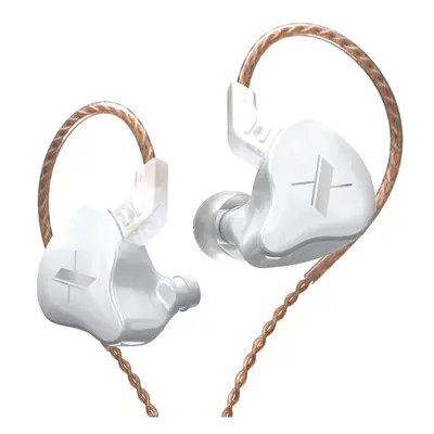 (White, Without Mic) Wired Earphones Hi-Fi Bass Earbuds In Ear Monitor Headphones Sport Noise Ca