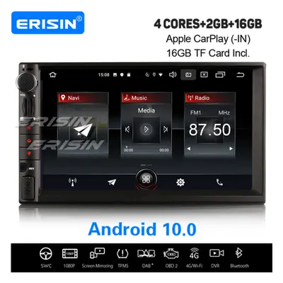 Android 10.0 Universal Car Stereo DAB+ Navi DVR WiFi OBD DVB-T TPMS CarPlay Double DIN