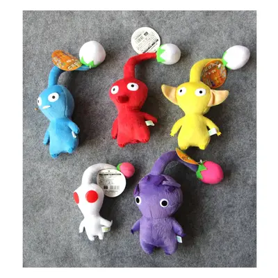 5PCS Pikmin Plush Toy Yellow Red Blue Pureple White Bud