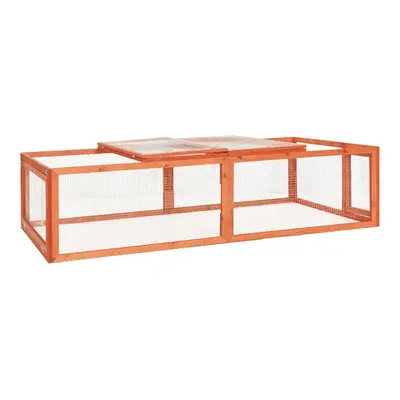 vidaXL Solid Firwood Rabbit Hutch Outdoor Garden Small Animal Habitat Pet Cage