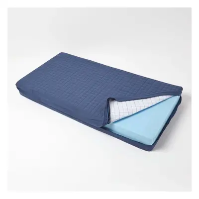 (Navy, Blue, x x cm) Quilted Orthopaedic Booster Cushion Cover