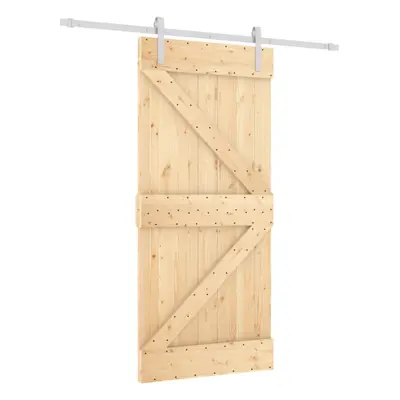 vidaXL Sliding Door with Hardware Set Interior Door Barn Door Solid Wood Pine