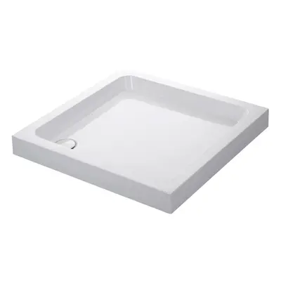 Mira Flight Shower Tray Square Deep Profile Stone Resin Waste x 800mm