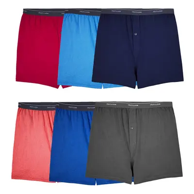 Fruit of the Loom mens Tag-free Knit & Woven Boxer Shorts Big Man - Pack Assorted Colors 5X-Larg