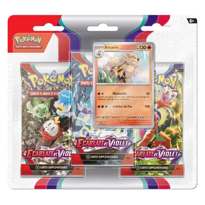 Pokemon | 3-Booster Pack - Scarlet and Purple Series (EV01) | Random Design | Board Game | Tradi