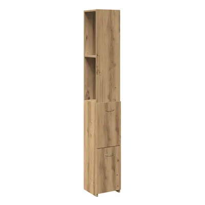 (artisan oak) vidaXL Bathroom Cabinet Cupboard Storage Shelf Washroom Rack Engineered Wood