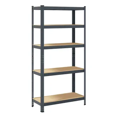 vidaXL 5-Layer Storage Shelf Anthracite Steel&Engineered Wood garage shelving