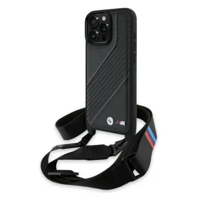 BMW Series Carbon Stripe & Strap Case for iPhone Pro Max 6.9" Black - BMHCP16X23PSCCK