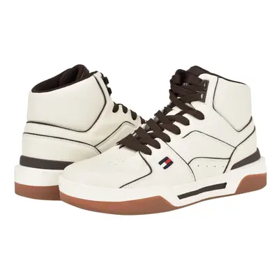 Tommy Hilfiger Men's Varten Sneaker Ivory/Dark Brown 12M