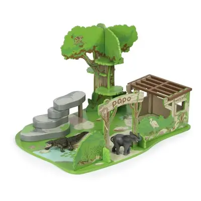 - Wildlife - The Animal Reserve - - Wooden playset for figurines - Collectible - For Children - 