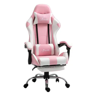 Vinsetto Racing Gaming Chair w/ Lumbar Support, Office Gamer Chair, Pink